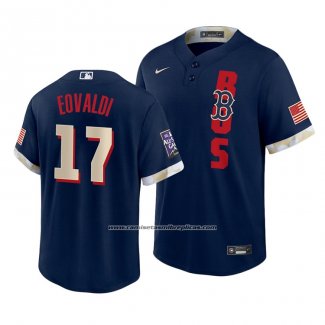 Camiseta Beisbol Hombre Boston Red Sox Nathan Eovaldi 2021 All Star Replica Azul