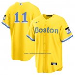 Camiseta Beisbol Hombre Boston Red Sox Rafael Devers 2021 City Connect Replica Oro2