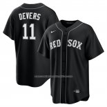 Camiseta Beisbol Hombre Boston Red Sox Rafael Devers Lights Out Replica Negro