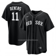 Camiseta Beisbol Hombre Boston Red Sox Rafael Devers Lights Out Replica Negro