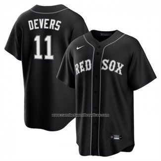 Camiseta Beisbol Hombre Boston Red Sox Rafael Devers Lights Out Replica Negro