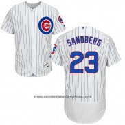 Camiseta Beisbol Hombre Chicago Cubs 23 Ryne Sandberg Blanco Flex Base Jugador