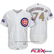 Camiseta Beisbol Hombre Chicago Cubs 74 Duane Underwood Jr. Blanco Oro Flex Base