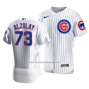 Camiseta Beisbol Hombre Chicago Cubs Adbert Alzolay Autentico Primera Blanco