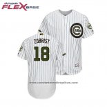 Camiseta Beisbol Hombre Chicago Cubs Ben Zobrist 2018 Dia de los Caidos Flex Base Blanco