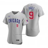 Camiseta Beisbol Hombre Chicago Cubs Javier Baez Autentico 2020 Road Gris