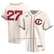 Camiseta Beisbol Hombre Chicago Cubs Seiya Suzuki Cooperstown Limited Crema