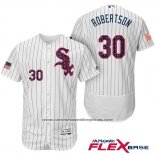 Camiseta Beisbol Hombre Chicago White Sox 2017 Estrellas Y Rayas 30 David Robertson Blanco Flex Base
