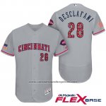 Camiseta Beisbol Hombre Cincinnati Reds 2017 Estrellas Y Rayas 28 Anthony Desclafani Gris Flex Base Camiseta Beisbol Hombre Cincinnati Reds 2017 Estrellas Y Rayas 28 Anthony Desclafani Gris Flex Base