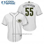 Camiseta Beisbol Hombre Cincinnati Reds 55 Robert Stephenson Blanco 2018 Alterno Cool Base