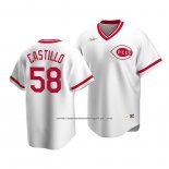 Camiseta Beisbol Hombre Cincinnati Reds Luis Castillo Cooperstown Collection Primera Blanco