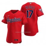 Camiseta Beisbol Hombre Cleveland Guardians Austin Hedges Autentico Alterno Rojo