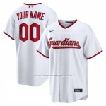 Camiseta Beisbol Hombre Cleveland Guardians Primera Replica Personalizada Blanco