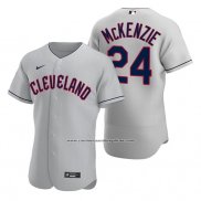 Camiseta Beisbol Hombre Cleveland Guardians Triston Mckenzie Autentico Road Gris