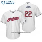 Camiseta Beisbol Hombre Cleveland Indians 2017 Estrellas y Rayas 22 Jason Kipnis Blanco Cool Base Camiseta Beisbol Hombre Cleveland Indians 2017 Estrellas y Rayas 22 Jason Kipnis Blanco Cool Base
