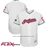 Camiseta Beisbol Hombre Cleveland Indians 2017 Estrellas y Rayas Blanco Flex Base