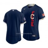 Camiseta Beisbol Hombre Cleveland Indians 2021 All Star Autentico Azul