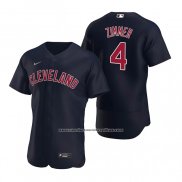 Camiseta Beisbol Hombre Cleveland Indians Bradley Zimmer Alterno Autentico 2020 Azul