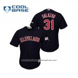 Camiseta Beisbol Hombre Cleveland Indians Danny Salazar 2019 All Star Patch Cool Base Azul
