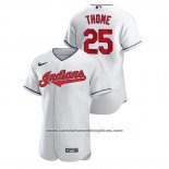 Camiseta Beisbol Hombre Cleveland Indians Jim Thome Autentico Blanco