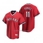 Camiseta Beisbol Hombre Cleveland Indians Jose Ramirez Cooperstown Collection Road Rojo