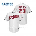 Camiseta Beisbol Hombre Cleveland Indians Michael Brantley 2019 All Star Patch Cool Base Blanco