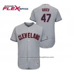 Camiseta Beisbol Hombre Cleveland Indians Trevor Bauer Flex Base Gris Camiseta Beisbol Hombre Cleveland Indians Trevor Bauer Flex Base Gris