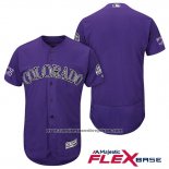 Camiseta Beisbol Hombre Colorado Violeta Autentico Collection Flex Base