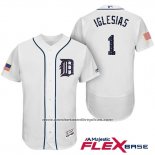 Camiseta Beisbol Hombre Detroit Tigers 2017 Estrellas y Rayas Jose Iglesias Blanco Flex Base
