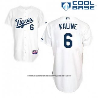 Camiseta Beisbol Hombre Detroit Tigers Al Kaline 6 Blanco Los Tigres Cool Base