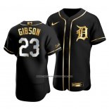 Camiseta Beisbol Hombre Detroit Tigers Kirk Gibson Golden Edition Autentico Negro