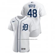 Camiseta Beisbol Hombre Detroit Tigers Matthew Boyd Authentic Blanco