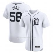 Camiseta Beisbol Hombre Detroit Tigers Miguel Diaz Primera Elite Blanco