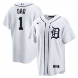 Camiseta Beisbol Hombre Detroit Tigers NO 1 Dad Primera Replica Blanco