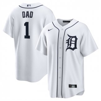 Camiseta Beisbol Hombre Detroit Tigers NO 1 Dad Primera Replica Blanco