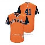 Camiseta Beisbol Hombre Houston Astros Brad Peacock 2018 LLWS Players Weekend P Orange
