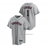 Camiseta Beisbol Hombre Houston Astros Carlos Correa Replica Road Gris