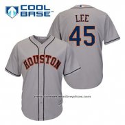 Camiseta Beisbol Hombre Houston Astros Carlos Lee 45 Gris Cool Base