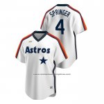Camiseta Beisbol Hombre Houston Astros George Springer Cooperstown Collection Primera Blanco Camiseta Beisbol Hombre Houston Astros George Springer Cooperstown Collection Primera Blanco
