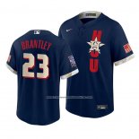Camiseta Beisbol Hombre Houston Astros Michael Brantley 2021 All Star Replica Azul
