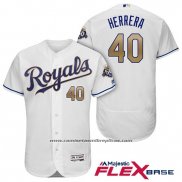 Camiseta Beisbol Hombre Kansas City Royals Kelvin Herrera Blanco Alterno Flex Base
