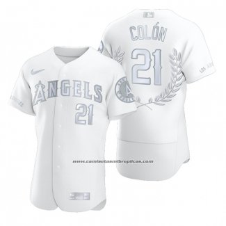 Camiseta Beisbol Hombre Los Angeles Angels Bartolo Colon Award Collection AL Cy Young Blanco