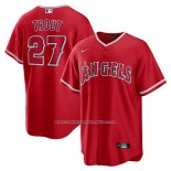 Camiseta Beisbol Hombre Los Angeles Angels Mike Trout Alterno Replica Rojo