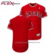 Camiseta Beisbol Hombre Los Angeles Angels Scarlet 2018 Dia del Padre Flex Base