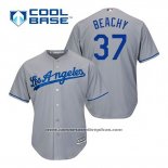 Camiseta Beisbol Hombre Los Angeles Dodgers Brandon Beachy 37 Gris Cool Base