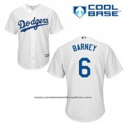 Camiseta Beisbol Hombre Los Angeles Dodgers Darwin Barney 6 Blanco Primera Cool Base