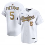 Camiseta Beisbol Hombre Los Angeles Dodgers Freddie Freeman 2025 Gold Collection Limited Blanco