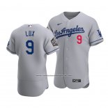 Camiseta Beisbol Hombre Los Angeles Dodgers Gavin Lux 2020 Autentico Road Gris