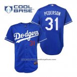 Camiseta Beisbol Hombre Los Angeles Dodgers Joc Pederson 31 Azul Cool Base
