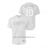 Camiseta Beisbol Hombre Los Angeles Dodgers Justin Turner 2019 Players Weekend Autentico Blanco